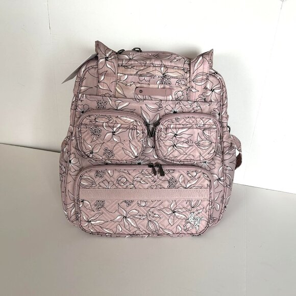 Lug Puddle Jumper LE Convertible Tote Bag Sketch Floral Blush - Picture 5 of 13